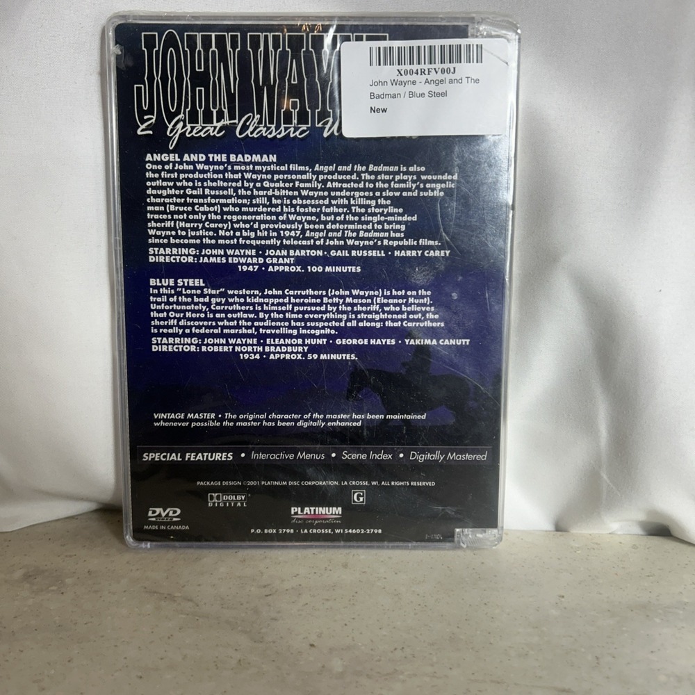 John Wayne - Double Feature: Angel and the Badman/Blue Steel (DVD, 2003) - Picture 2 of 2